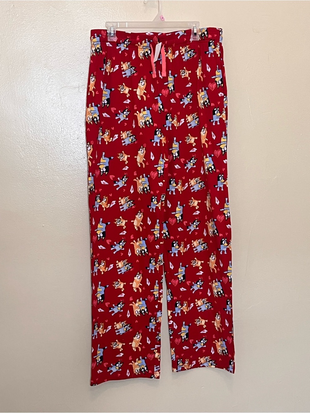 Bluey Red Men’s Pajama Bottoms with Character Print